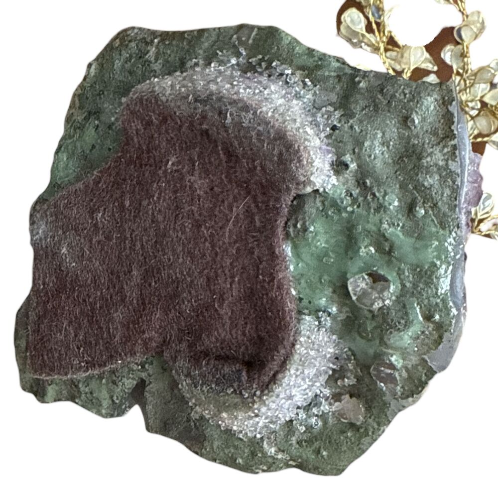 Amethyst Crystal Base Gemstone Tree Crystal & Amethyst Chips Brass Wire - Picture 7 of 8